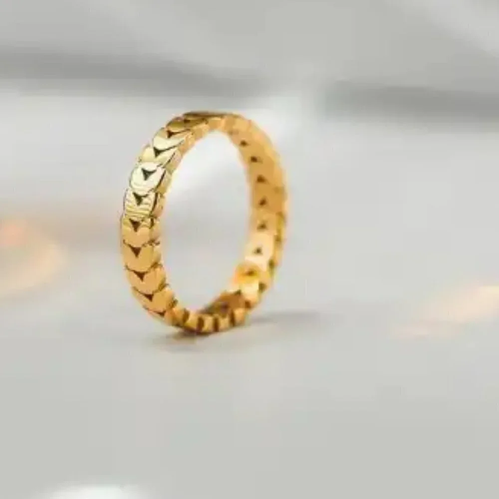 Gold Wheat Ear Design Ring